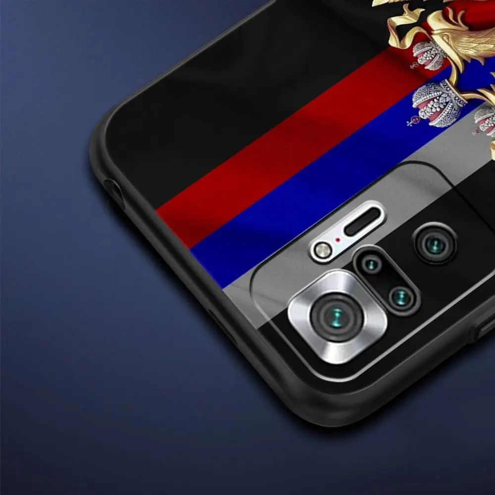 For Redmi 10C Cases Russia Russian Flags Emblem Phone Case For Xiaomi Redmi Note 12 11 9S 9 8 10 Pro Plus 7 9T 8T 9C 9A 8A Cover