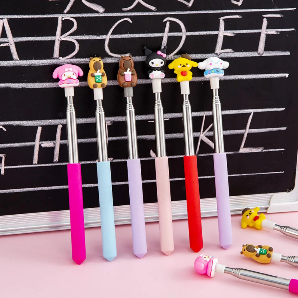 

Sanrio Mymelody обучающая указка телескопический стержень милые Kuromi Cinnamoroll палочки для чтения из нержавеющей стали школьные и офисные принадлежности