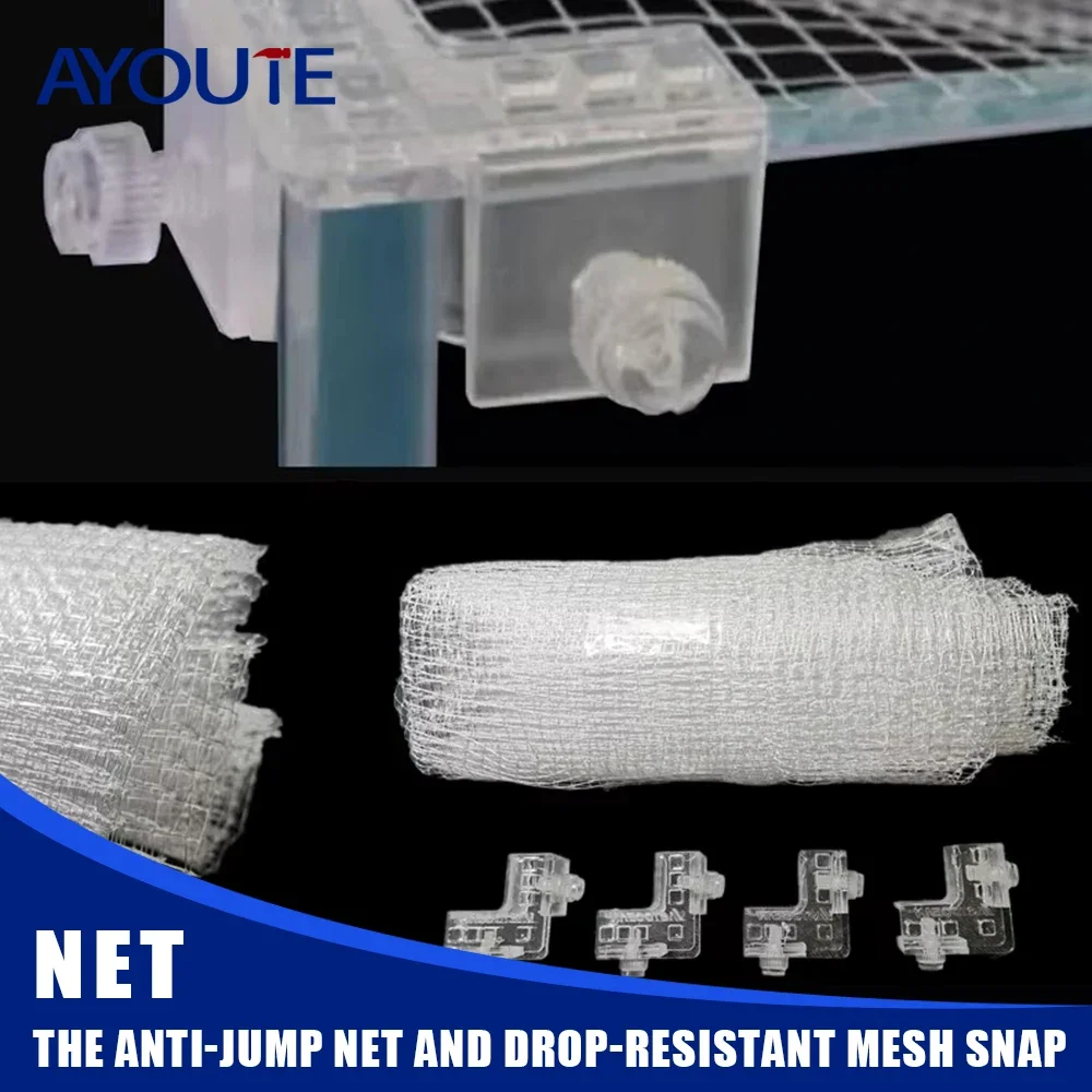 

Aquarium Anti-Jump Net Escape-Proof Screen Replacement of Air Cover Tank Terrarium Proof Net for Aquarium Fish Tank Covering