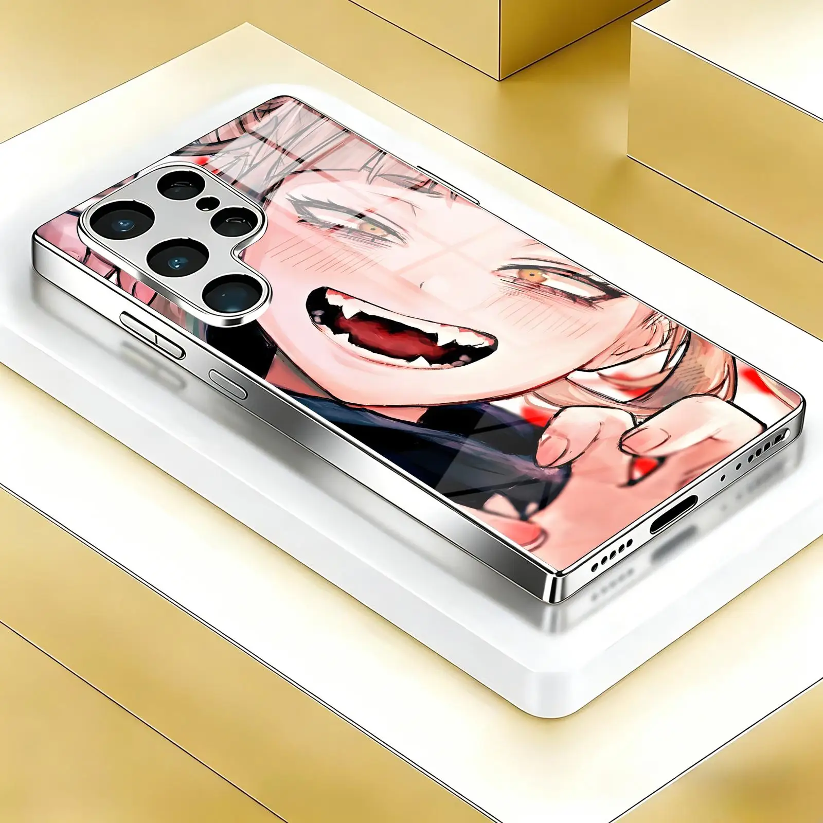 Anime My Hero Academia  Phone Case For Samsung S26 S25 S24 S23 S22 S21 Plus Ultra Note20 Electroplated glass Phone Case