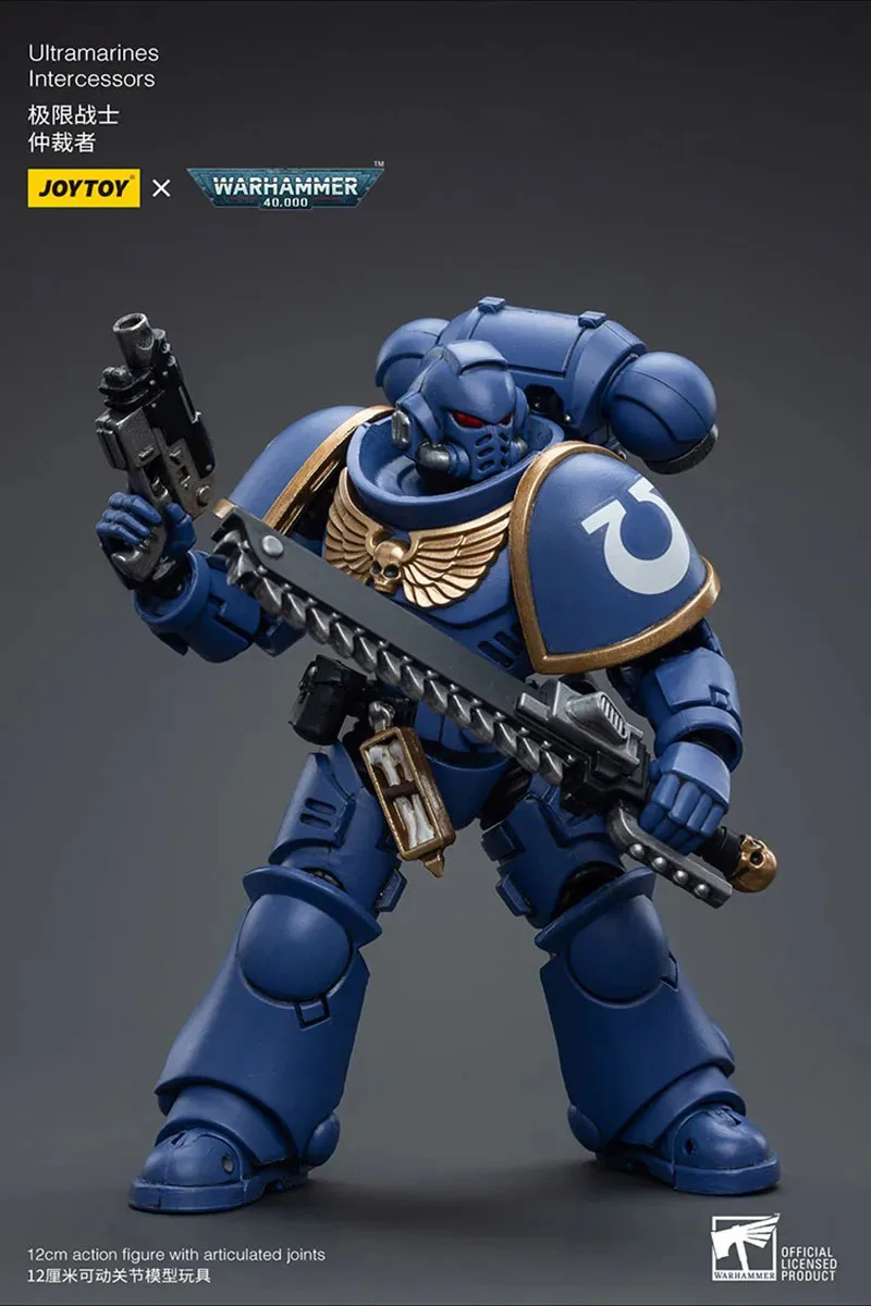 JOYTOY Warhammer 40K 1/18 Ultramarines Intercessors عمل الشكل 12 سنتيمتر الجندي تمثال لعبة مجسمة لجمع