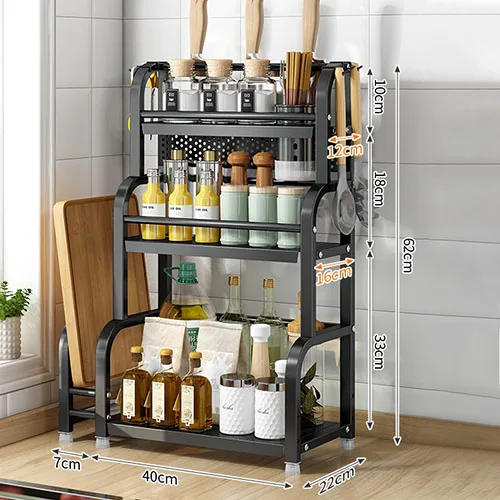 Premium Life 2-tier 3-tier X multi-use kitchen sauce storage, 3 floors 40*22*6... 1 dog