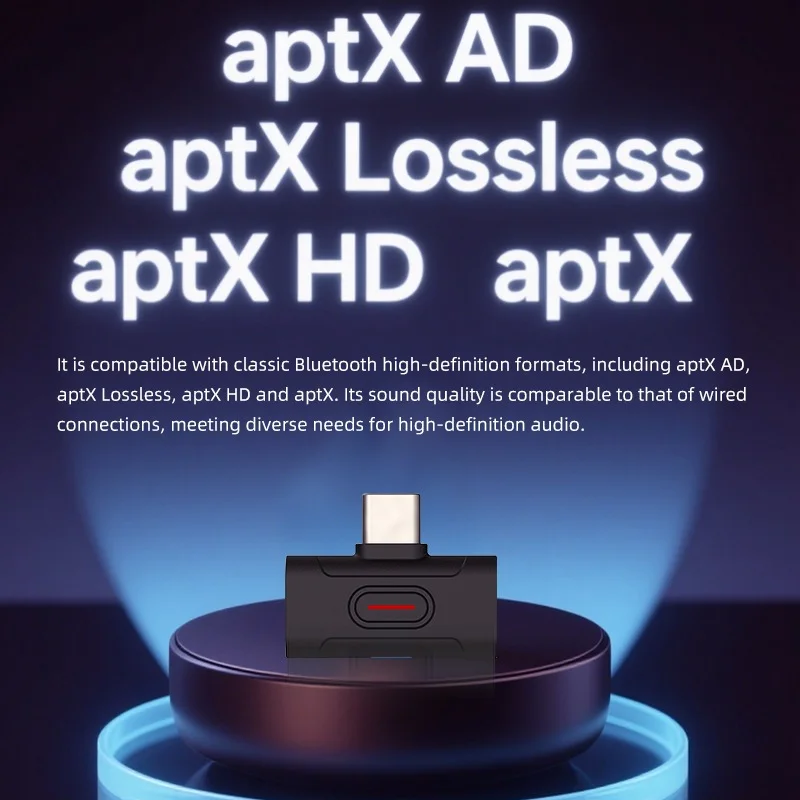 xDuoo MX-C1 جهاز إرسال بلوتوث aptX معدل نقل عالي للغاية بدون فقدان، هاتف محمول، محول صوت بلوتوث 5.4 للكمبيوتر #4