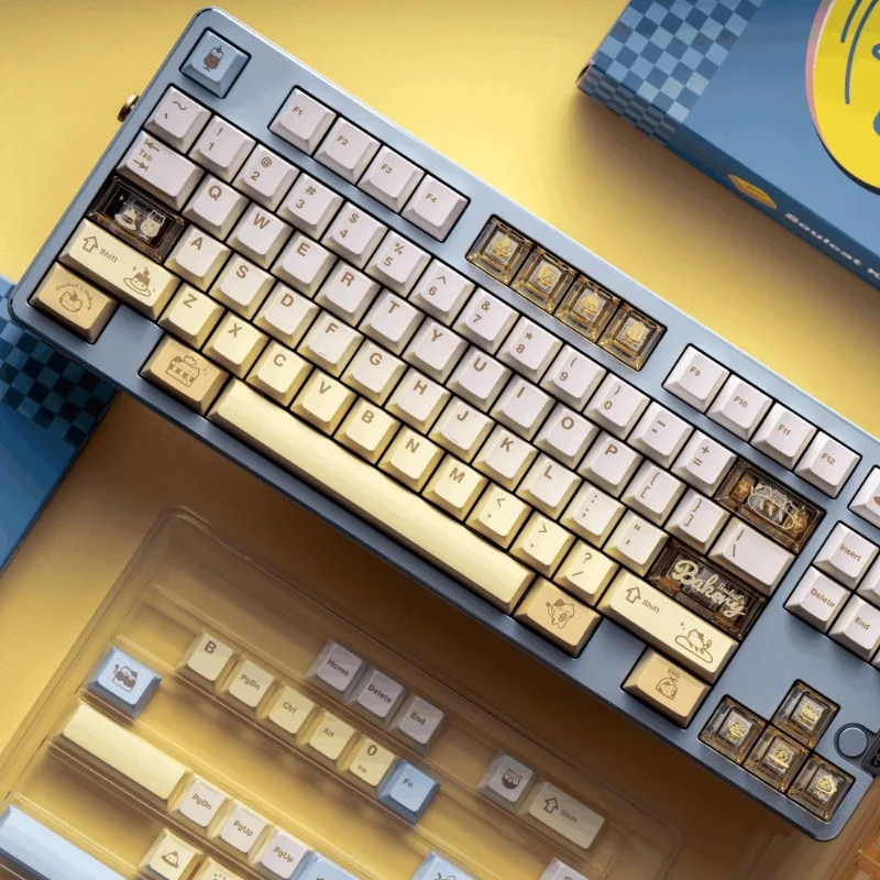

Baking Kitchen Theme Keycaps Set Cherry Profile PBT+PC Sublimation Personalized Customized Keycaps for Mechanical Keyboard Gift