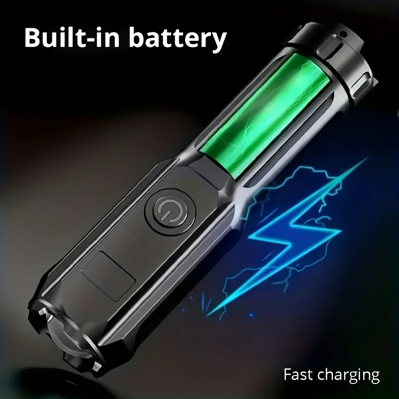 Tragbare UV-Taschenlampe UV 395nm, zoombare ABS-Taschenlampe, 3 Modi, Camping-Ultraviolettlampen zur Erkennung von Haustierflecken und Fluoreszenz. – Detail 7