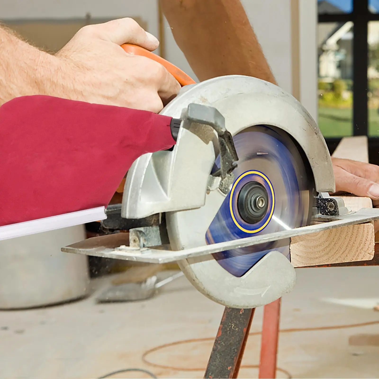 Tote Bag Belt Sander ถุงเก็บฝุ่นพร้อมซิปสีแดงสําหรับเครื่องตัดขยะทําความสะอาด
