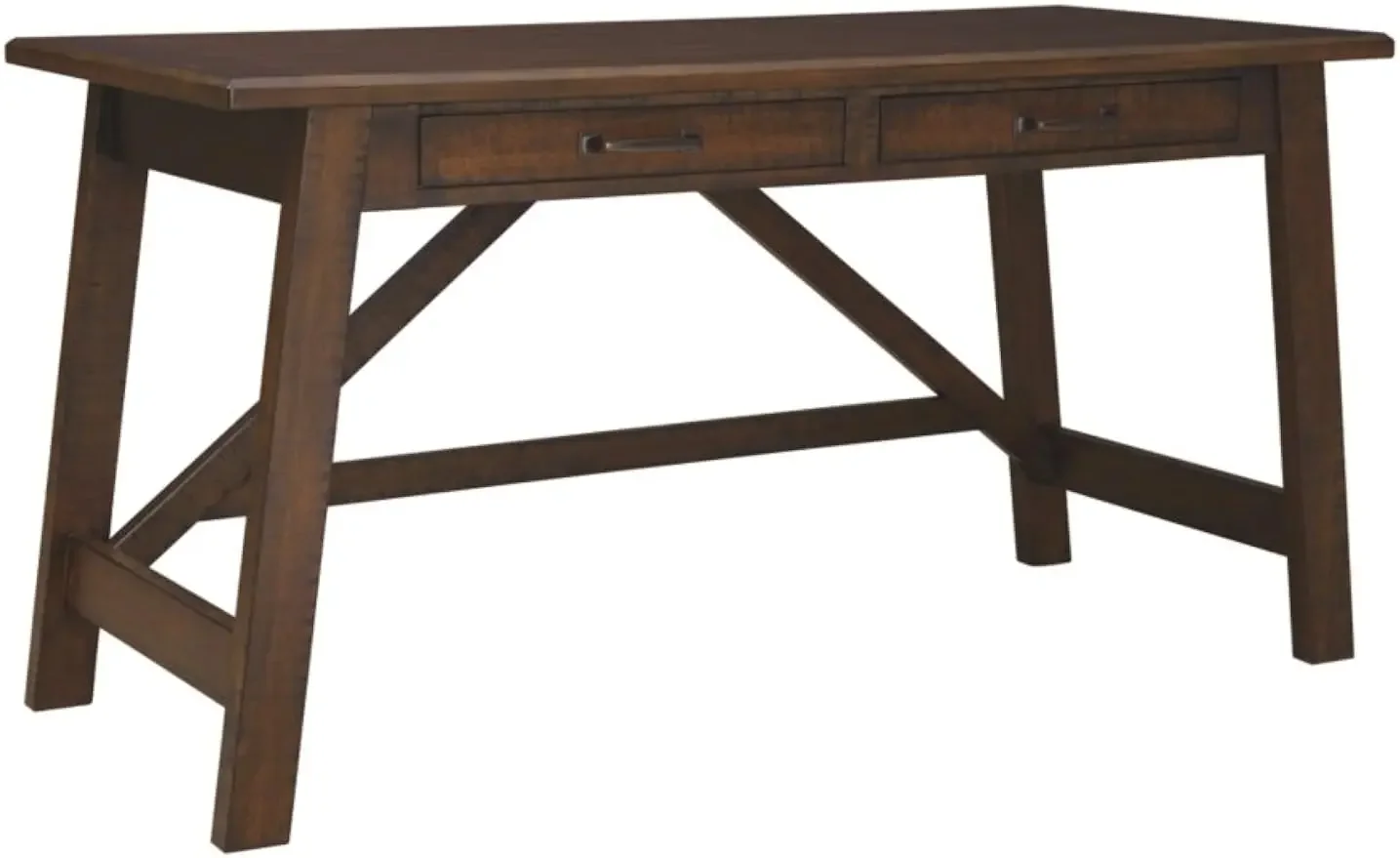 

Design by Ashley Baldridge Rustic Home Office Desk, Distressed Brown