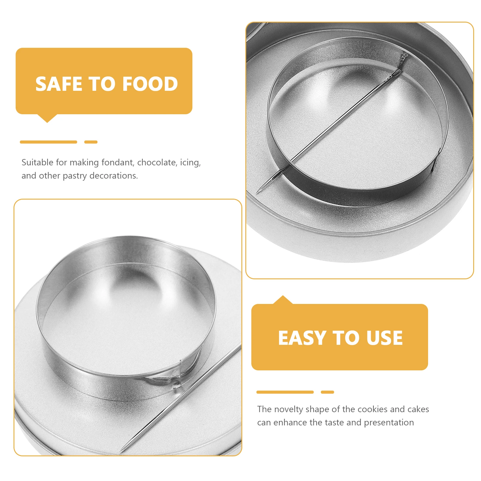 

1 Set Decorative Stainless Steel Cookie Cutters - DIY Fondant Baking Tools for All Events