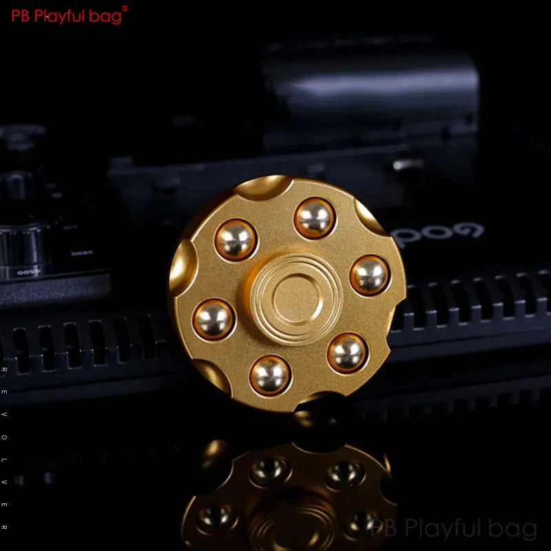 Revolver wheel Metal Spinner Pure brass decompression toy EDC Detachable leisure finger Metal Fingertip gyro TS02