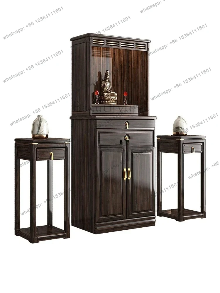 

pg46new Chinese solid wood Buddhist niche offering table Buddhist platform household Guanyin incense Vulcan platform