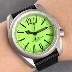 NH35 40mm Tandorio Kanagawa/Green Dial Frosted Case Men's Automatic Watch Full Lume 200m Waterproof Sapphire Glass 3.8 Crown