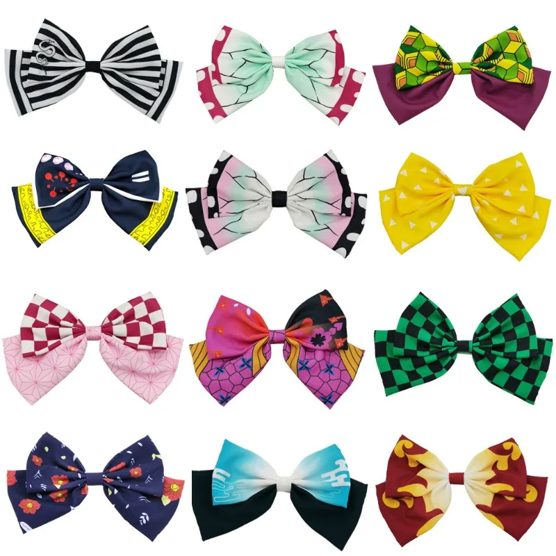 شيطان القاتل الكرتون المرأة مقاطع الشعر عقدة شعر للفتيات إكسسوارات الشعر Nezuko Mitsuri Shinobu أنيمي غطاء الرأس الشريط مشبك شعر الهدايا #2