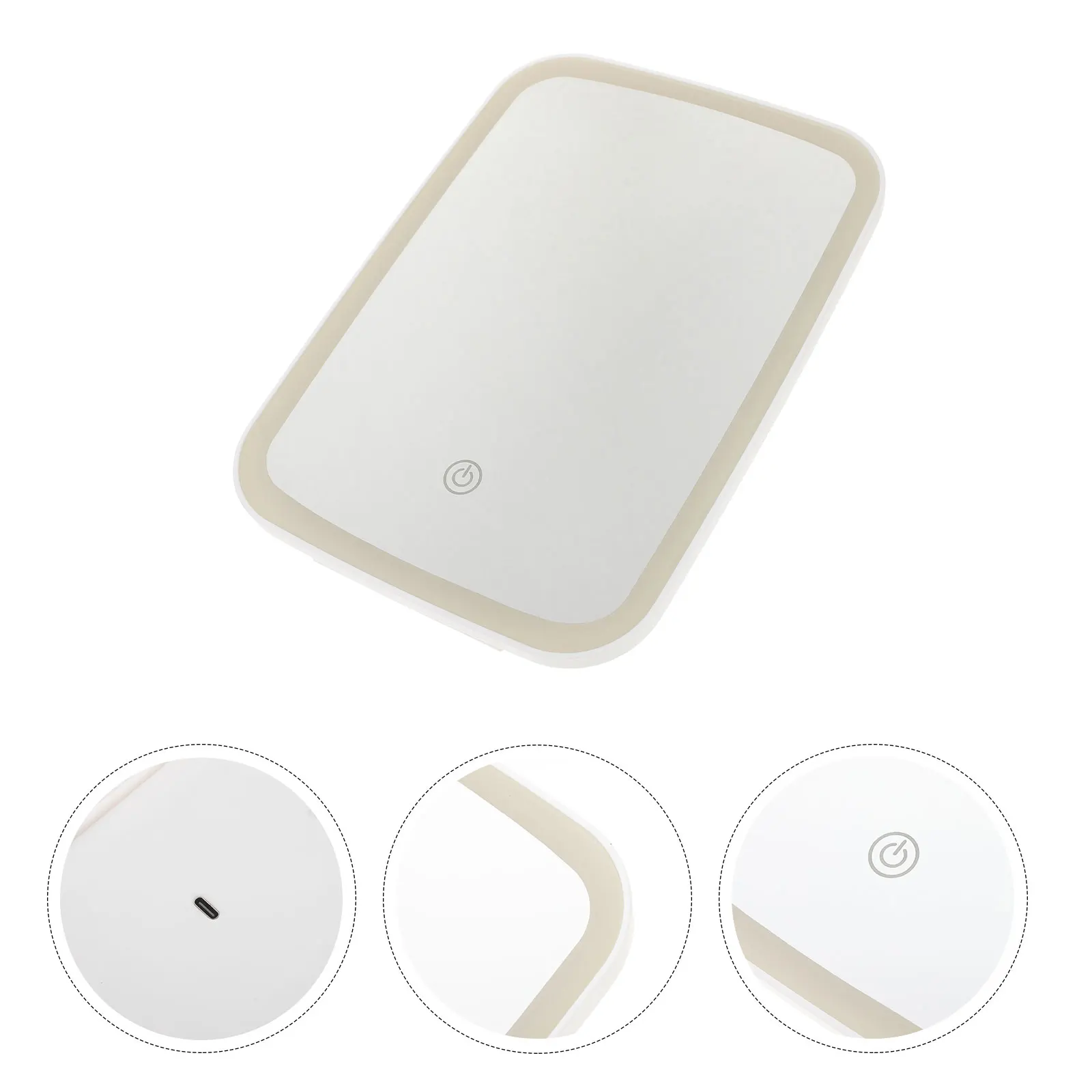 

Adjustable Brightness Led Makeup Foldable Travel Vanity Lighted Portable Small Desktop Mirror Multiple Angles Dresser