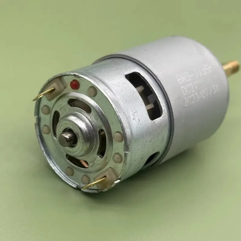 محرك 775 عمود ملولب نحاسي 12 فولت/24 فولت محمل كروي مزدوج محرك عالي السرعة أداة كهربائية محرك مجفف الشعر
