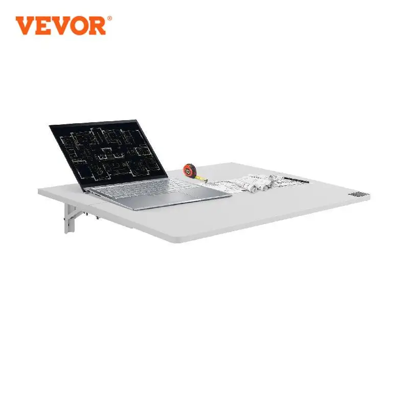 

VEVOR Folding Table Wall Mounted Floating Computer Desk with Iron Bracket Drop Leaf Table for Wall Space Saver Home Office