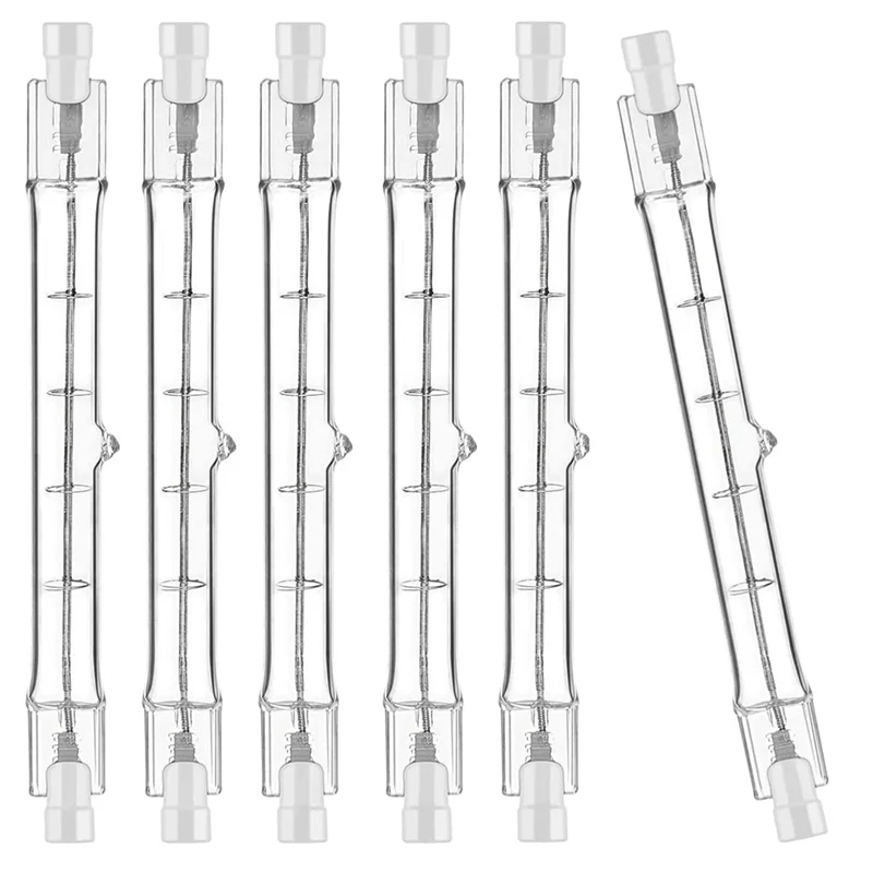 R7S Halogen-Glühbirne, 118 mm, 200 W, 230 V, Halogenstab, R7S-Halogenlampe, R7S, dimmbare Halogenstab-Lampe, Lichter, 6 Stück