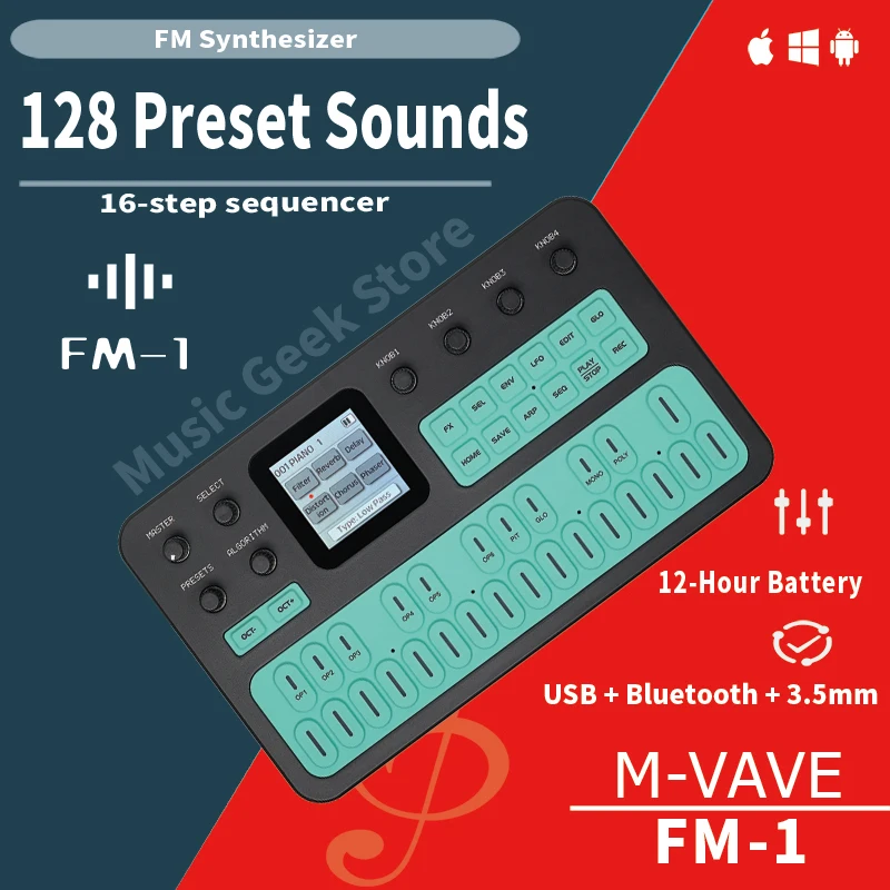 m-vave-fm-1-sintetizador-fm-de-6-ordenes-32-algoritmos-128-preajustes-tft-midi-de-3-canales-usb-bt-35mm-6-efectos-arp-seq-altavoz-bateria-de-12-horas
