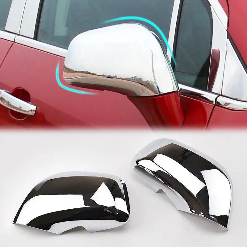 BBQ@FUKA For Buick Encore Opel Vauxhall Mokka 2012 2013 2014-2016 Chrome ABS Car Side Mirror Rearview Cover Trim Cap Molding