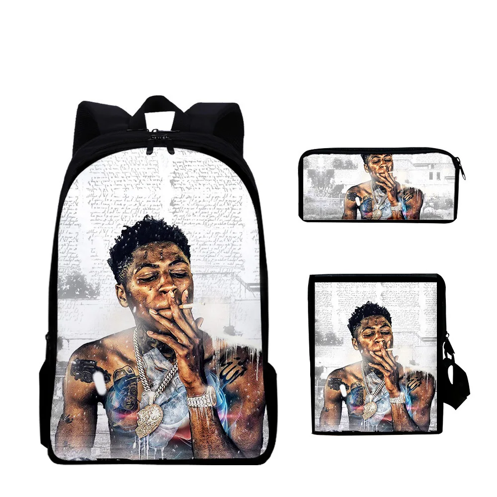 

Trendy Youthful YoungBoy 3D Print 3pcs/Set Student Travel bags Laptop Daypack Backpack Shoulder Bag Pencil Case