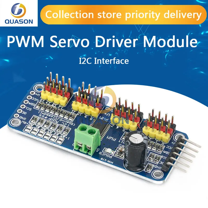 16 Channel 12-bit PWM/Servo Driver-I2C interface PCA9685 module  pi shield module servo shield