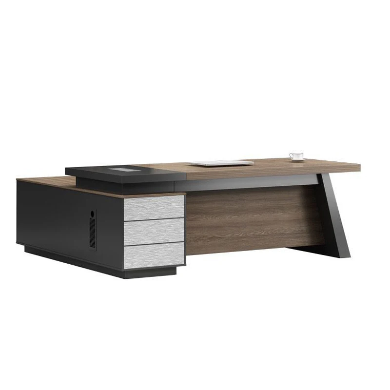 

❀zz Office Furniture Luxury CEO Manager Office Table L Shaped Modern Working Office F Desk Furniture^