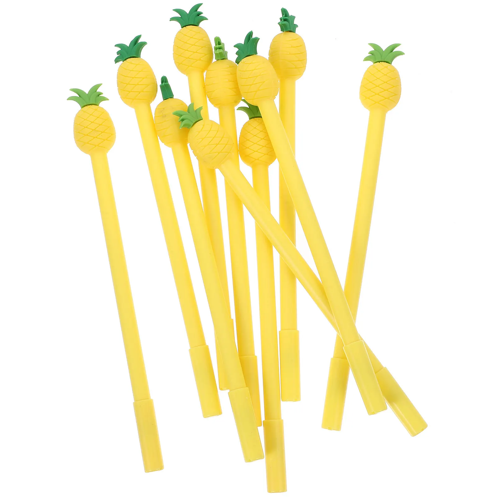 12 Stück lustige Ananas-Gelstifte, bezauberndes Schreibgerät für Schüler, Notizen machen, Schulprojekte, zufällige Farbe
