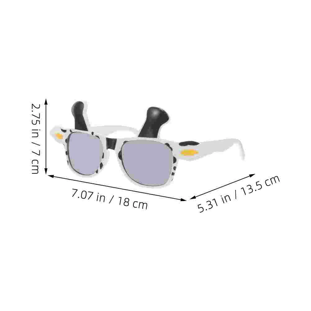 2Pcs Cow Glasses Lightweight PC Material Funny Costume Prop Adult Sunglasses Party Accessories Cosplay Headwear