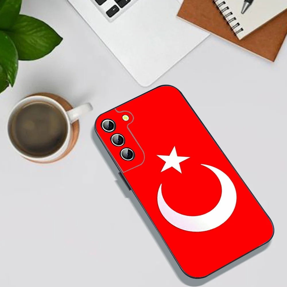 T-Turkish T-Turkey Flag Designs Phone Case For Samsung Galaxy A52 A12 A51 S21 Edge S22ULTRA S23 S24 LITE Plus Ultra Black Cover