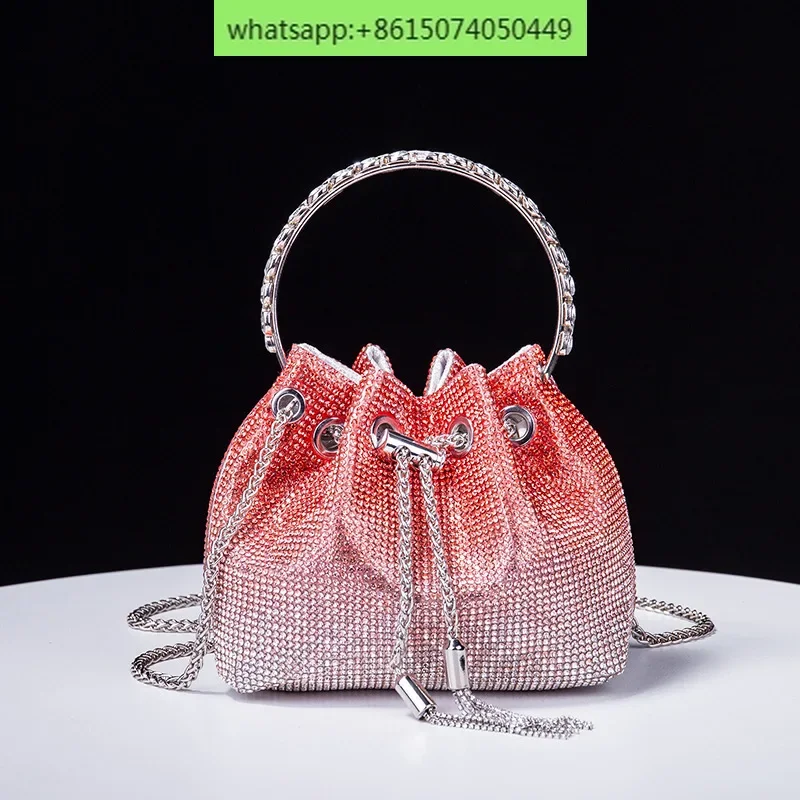 Acrylic Hot Diamond Bag Women's Dinner Bag Luxury Tassel Bag Chain Versatile Handheld One Shoulder Crossbody