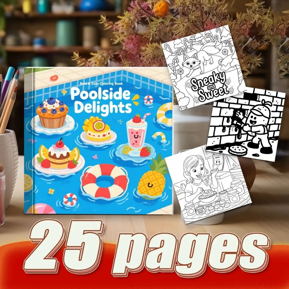 Adult Stress Relief Coloring Book Cartoon Hand Painted Line Art Anti Penetration Thick Paper Hand Account DIY