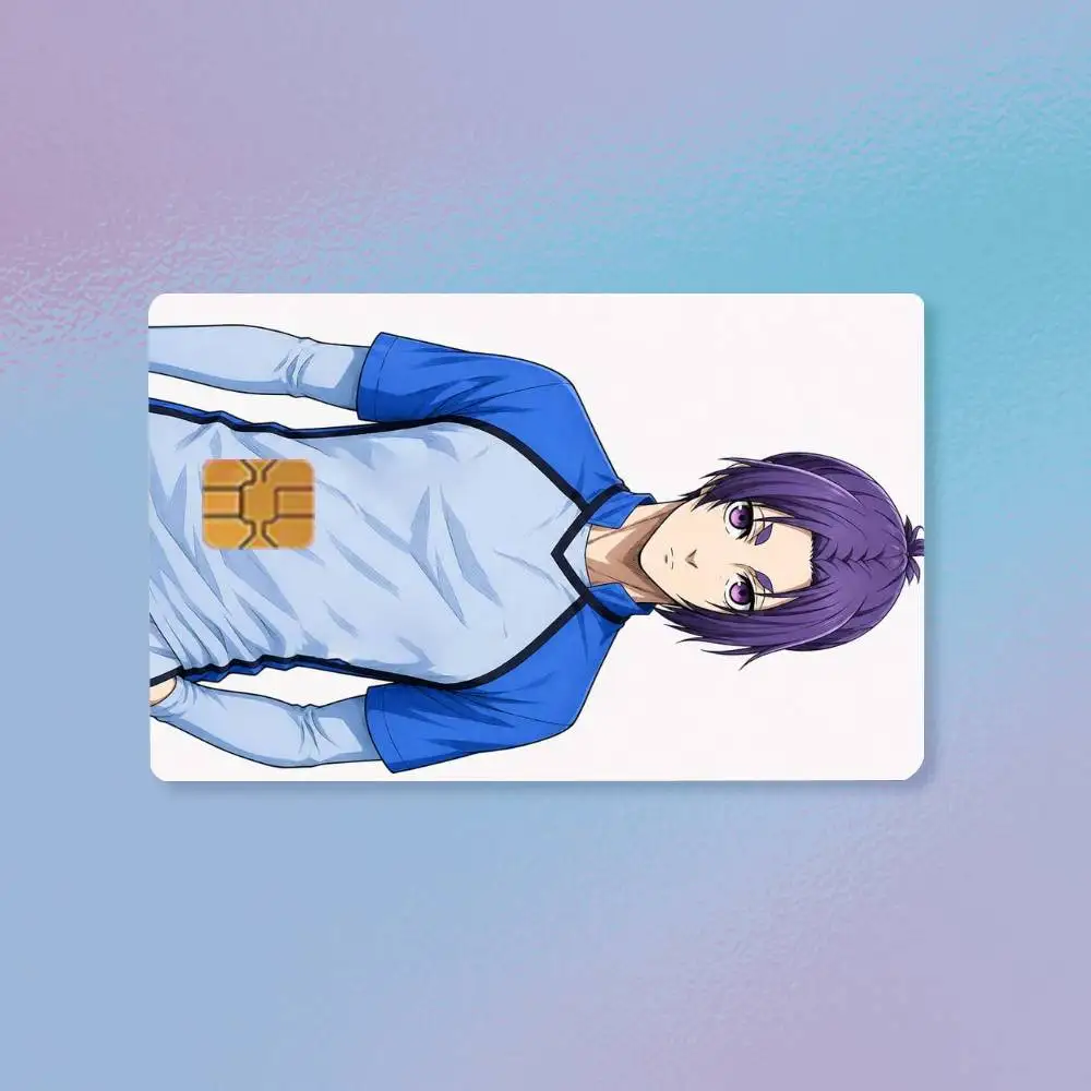 Anime Blue Lock Character Mikage Reo Credit Card HD Stickers Easy to replace