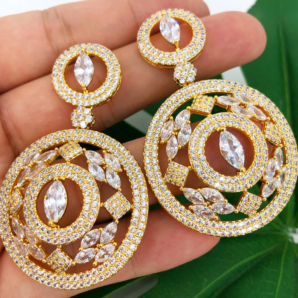 

Missvikki Gorgeous Trendy Big Round Drop Earrings Fashion Skeleton Indian Style For Women Daily Gift Professional Lady Jewelry