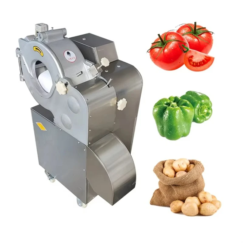 Electric Carrot Potato Pepper Mushroom Broccoli Automatic Root Vegetable Industrial Cube Slicer