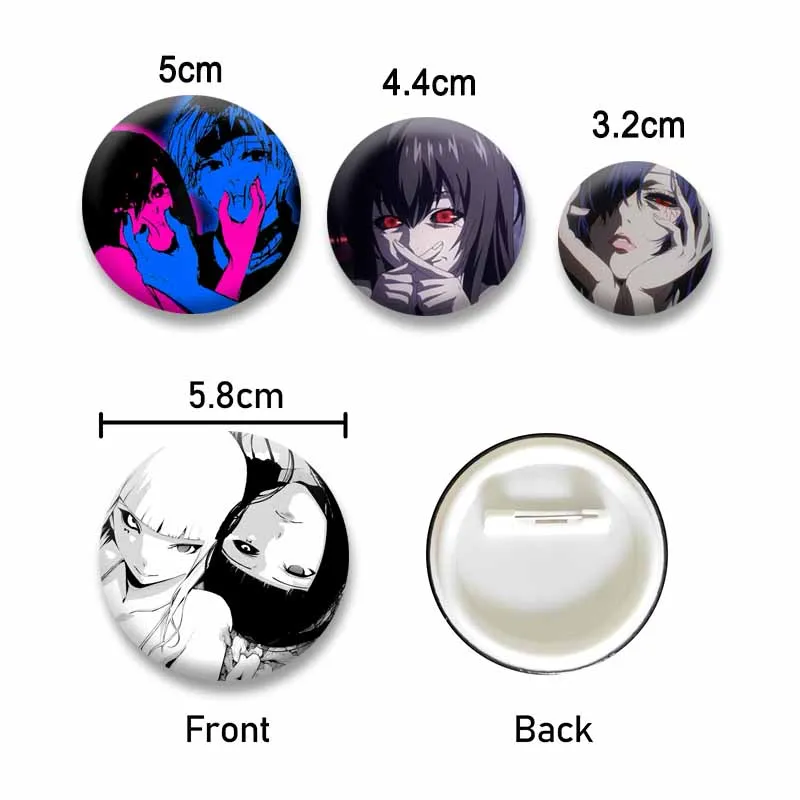 Creative Ken Kaneki Badges Tinplate Soft Button Pins Tokyo Ghoul Brooch Backpack Jacket Badge Accessories Jewelry Souvenir Gifts