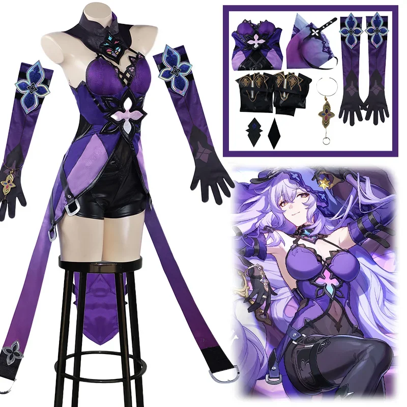 

Black Swan Cosplay Honkai Star Rail Costume Full Set Wig Dress Uniform Halloween Party Dress for Women Comic Con Anime Game