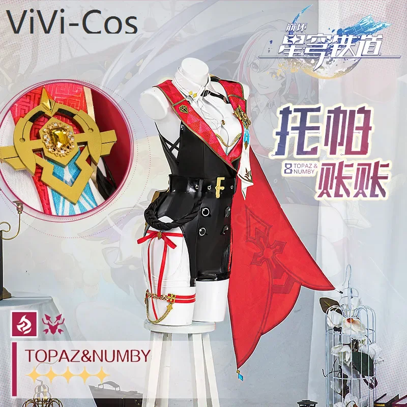 ViVi-Cos Honkai: Star Rail Topaz&Numby Game Suit Gorgeous Jumpsuits Cosplay Costume Halloween Party Role Play Outfit Women