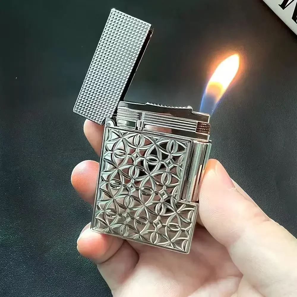

Портативная декоративная художественная зажигалка Calorie, классическая резная газовая зажигалка, чистый звук, уникальные аксессуары для курения, мужской маленький инструмент для