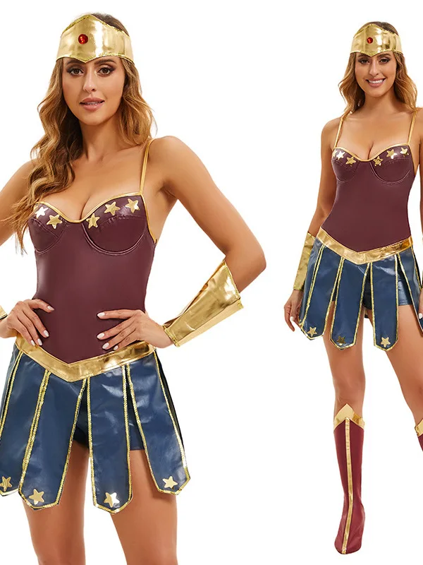

2025 New loween Cosplay Justice League Wonder Woman Godd Role-plang Costume Women's Faion Stage Clothing