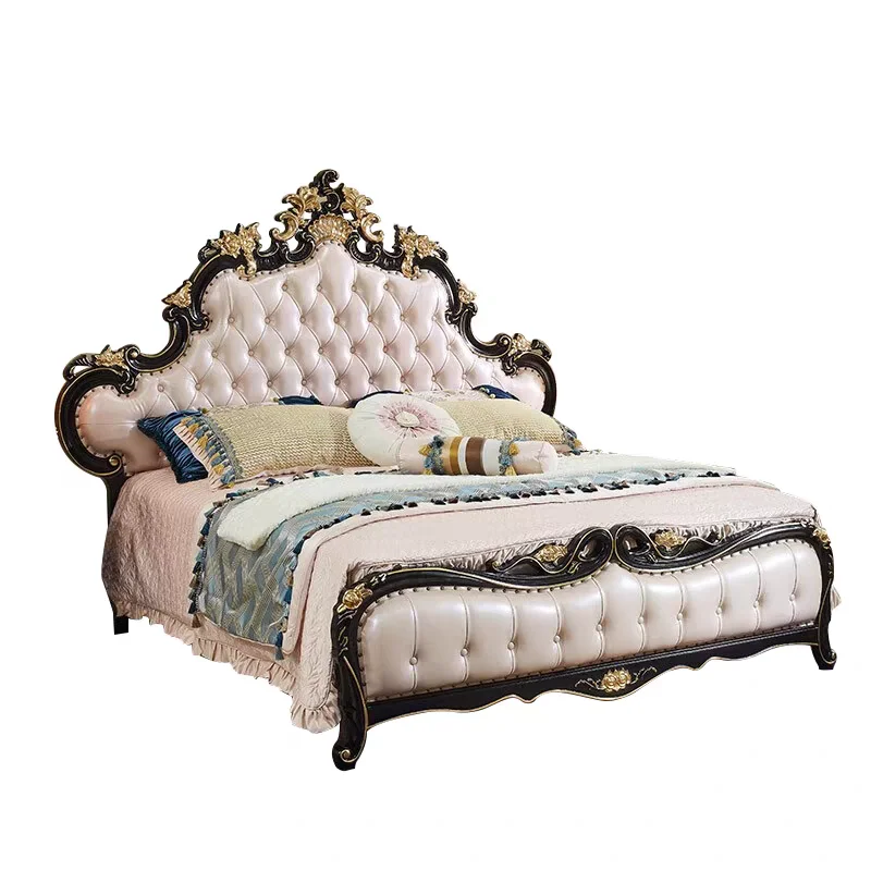 Wedding Unique Bed Designer High Quality Safe Organizer Fashionable Bed Aesthetics Confortable Twin Muebles Bedroom Furniture