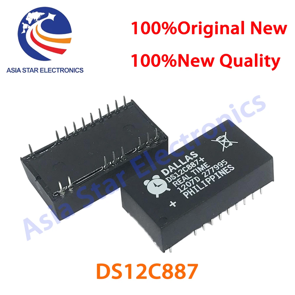 1pcs DS12C887+ DS12C887 DS12887 DS1287 Clock Circuit/Clock/Timing DIP-18