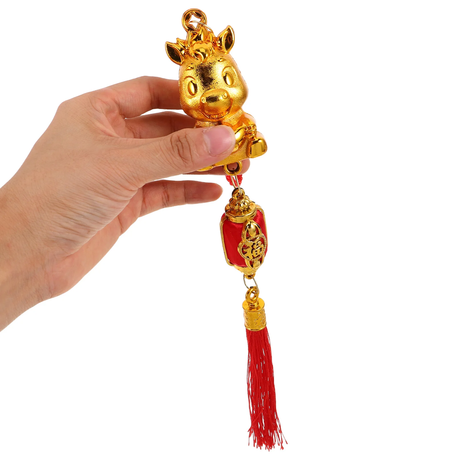 

6Pcs Small Horse Chinese Style Hanging Pendants Bonsai Decorative Accessories New Year Celebration Spring Festival Party