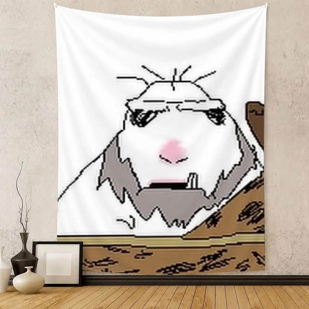 FUNNY H-Hamster Caveman Flag Digital Printing Banner for Garage Wall Out Door Decoration