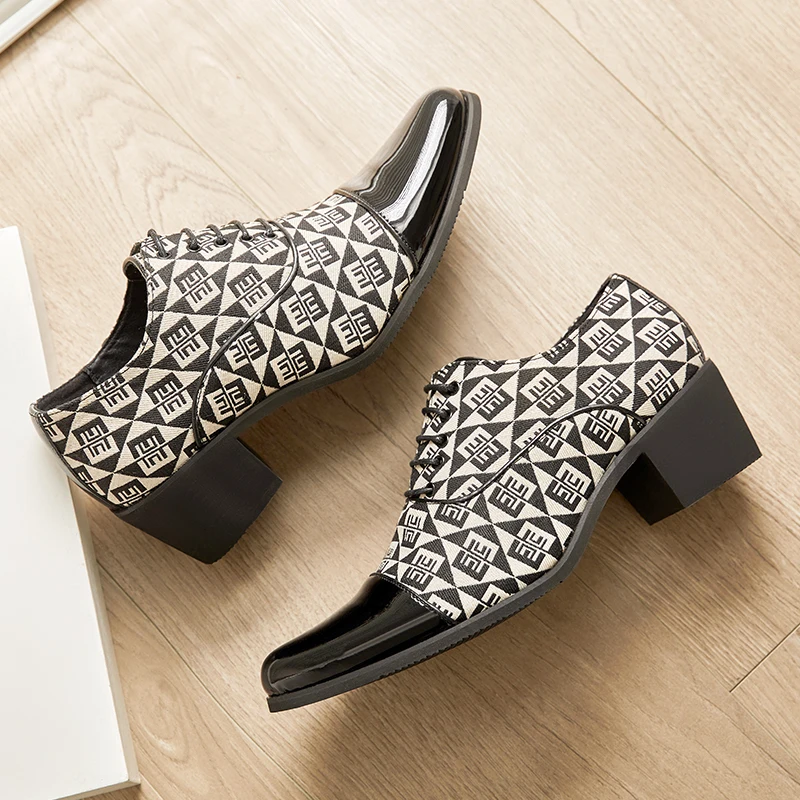New Designer Gentleman Pointed Toe Mixed Patchwork Forma Dress Cuban Shoes For Men Monk Strap Wedding Loafers Zapatos Hombre view 3