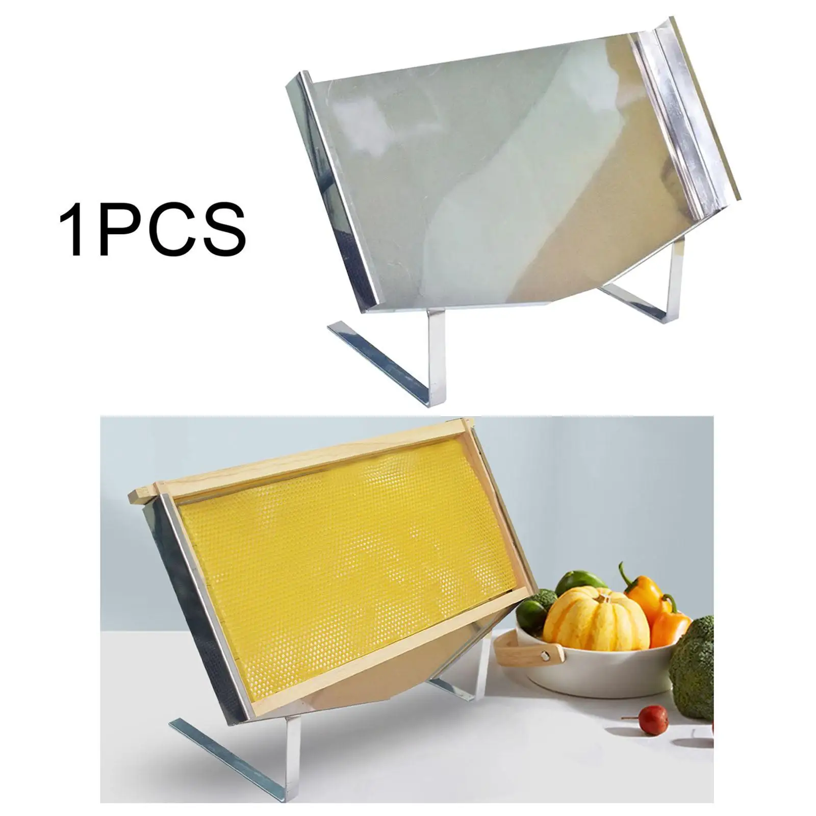 

Honey Uncapping Tray Stainless Steel Rack Beekeeping Honeycomb Stand for Wedding Reception Bakeries Buffet Table Hotels Event