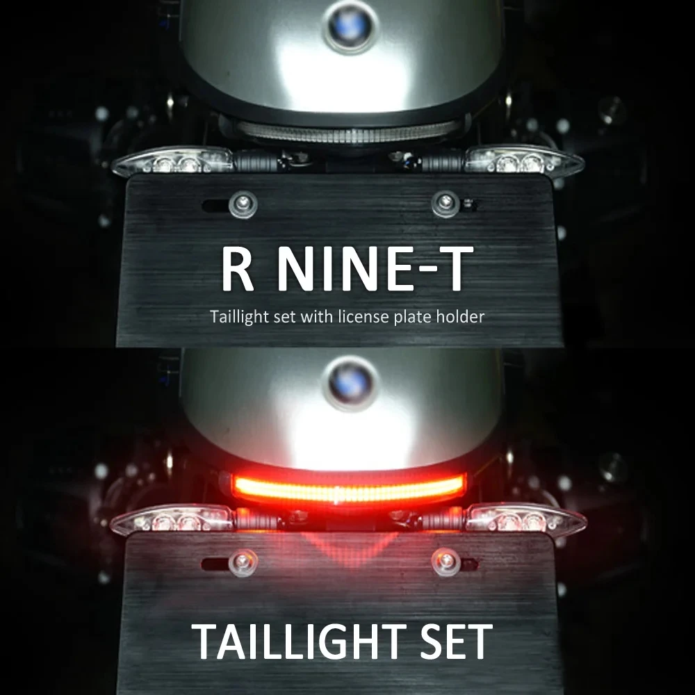 R NINE T LED Plate Holder Kits For BMW R nine T Motorcycle License Plate Lamp Holders Stop Brake Tail Light Brackets Accessories