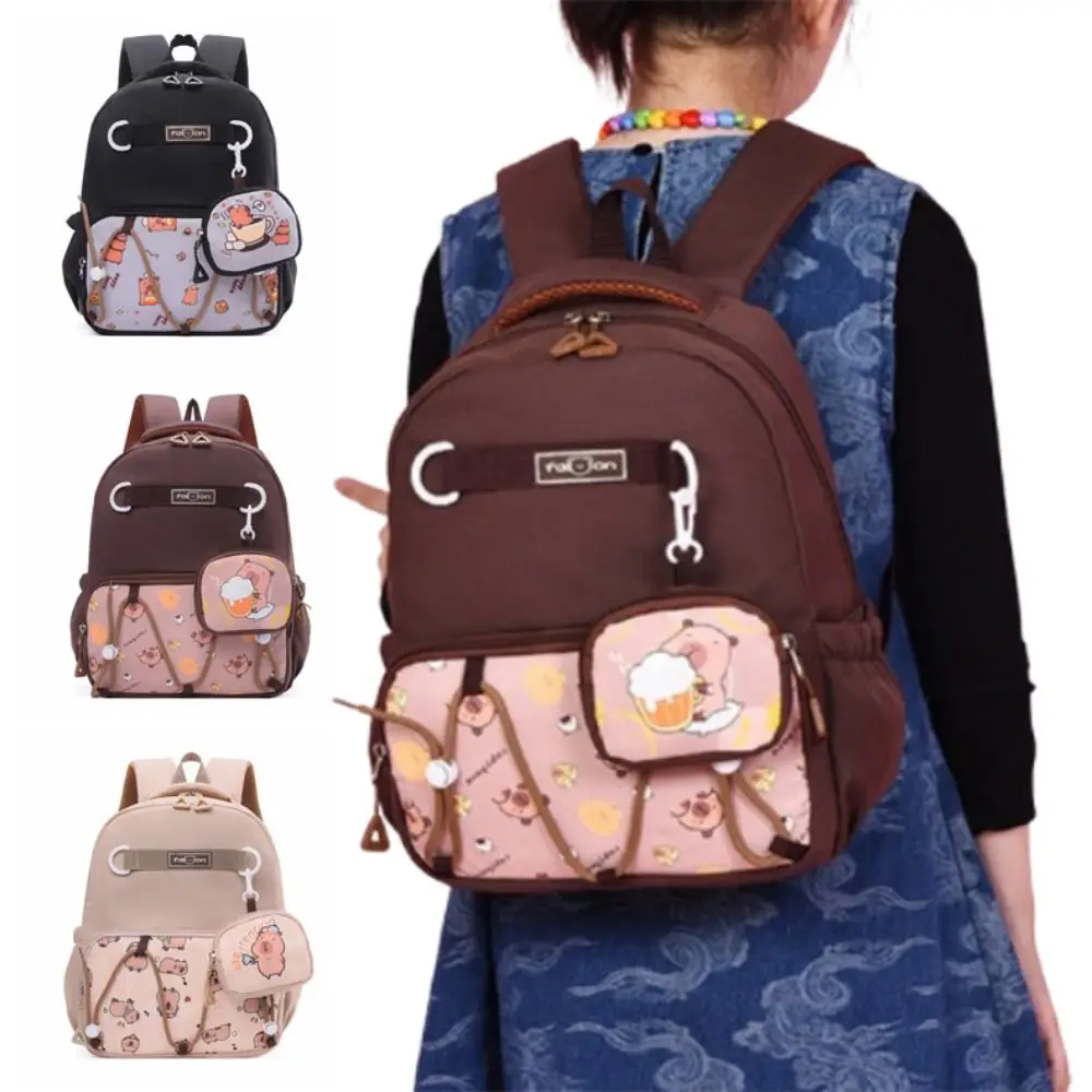 Large Capacity Cute Kids Backpacks Adjustable Straps Zipper Double Shoulder Bag Fashionable Lightweight Cartoon Nursery Backpack