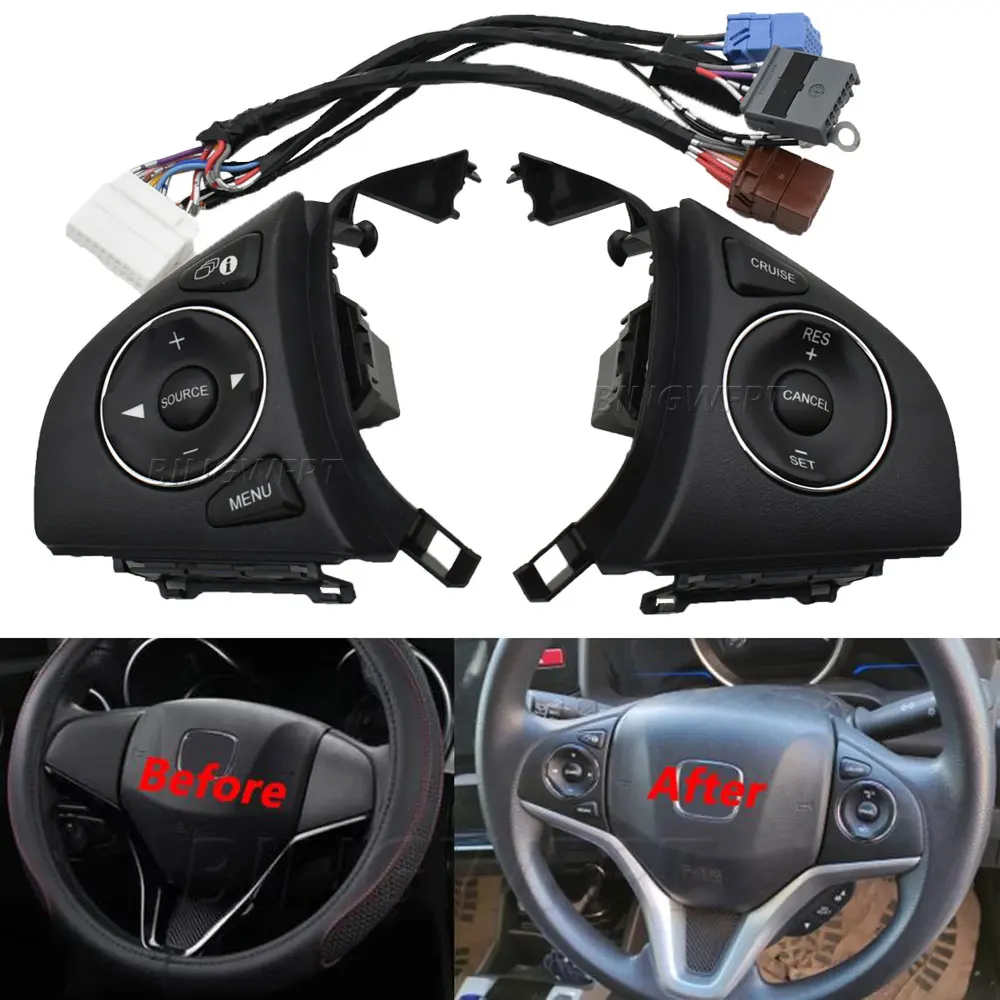High Quality Steering Wheel Control Switch For Honda Fit 2015 2016 2017 2018 Audio Radio Remote Cruise Control Button