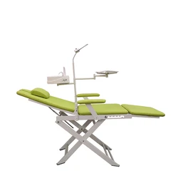 Dental portable chair, doctor's chair, manual simple examination chair, folding stall, reclining chair, air pump with