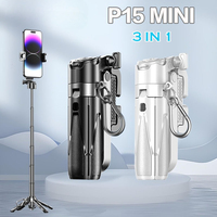 Mini Tripod,2025 New Selfie Stick Tripod with Remote One-Touch Push Button Switch, 360° Rotation with Bluetooth for IPhone