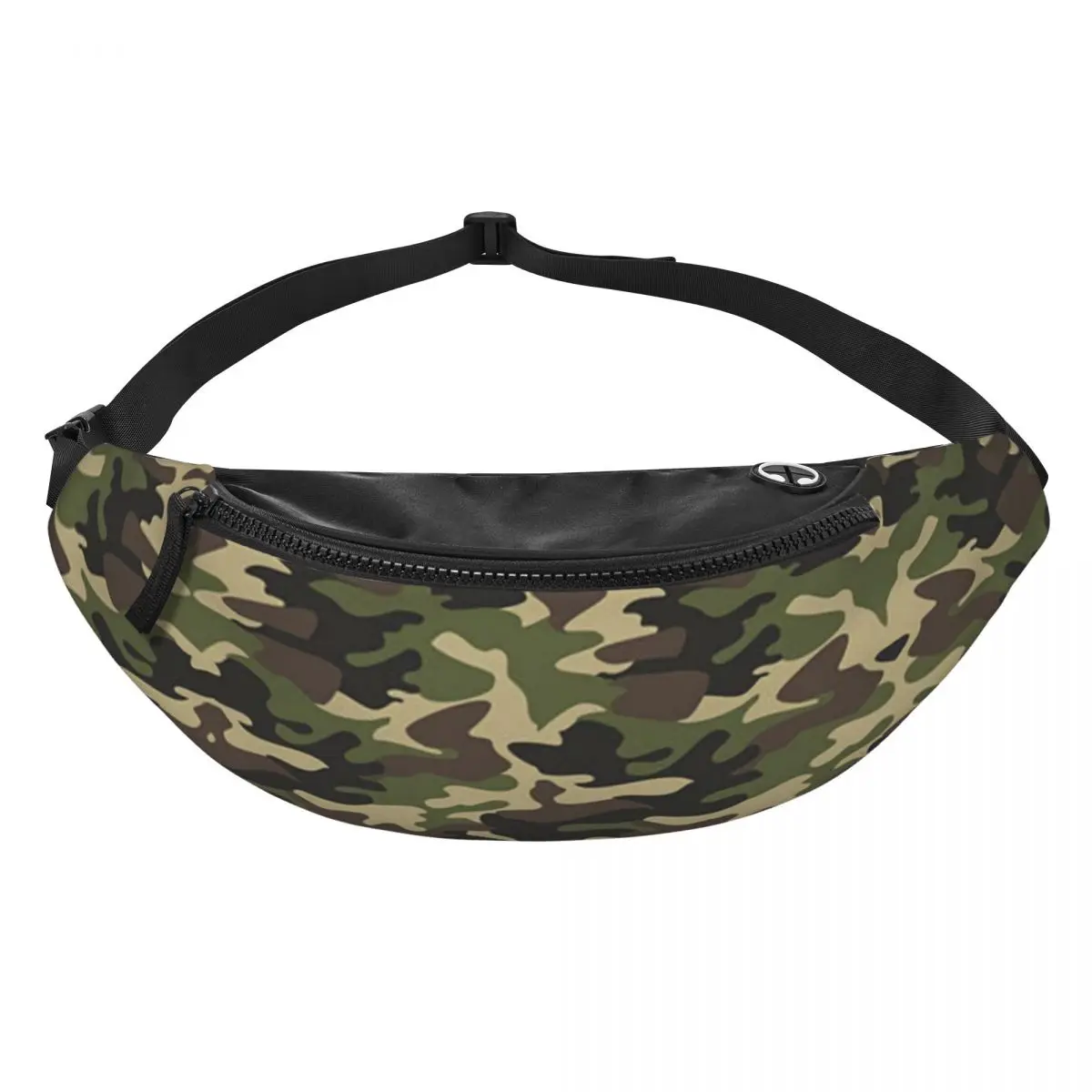 Leger Camouflage Fanny Pack Vrouwen Mannen Custom Militaire Tactische Crossbody Heuptas Voor Fietsen Camping Telefoon Geld Pouch